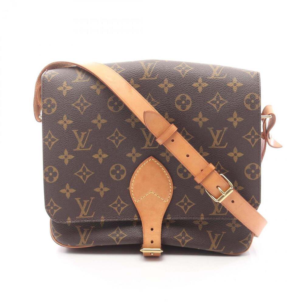 LOUIS VUITTON Authentic Brown Monogram Leather Shoulder Bag